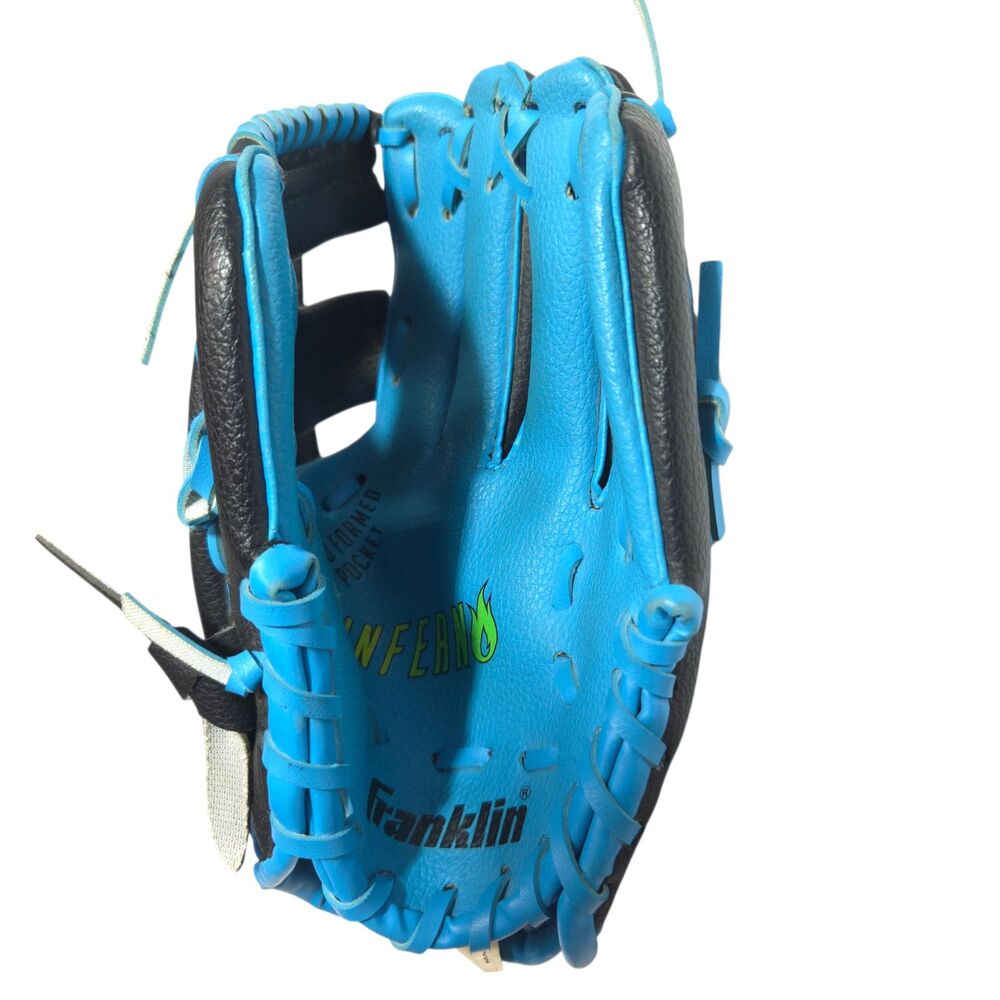 Franklin Inferno 9" Youth Baseball Glove Black Blue Right Hand Throw